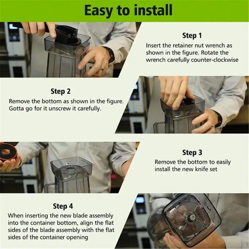 L8RE Высококачественный металлический блок мокрого лезвия и набор насадок для гаечного ключа для блендера 50