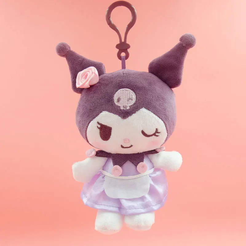 Olá kitty minha melodia kuromi kawaii dos desenhos animados boneca de pelúcia pingente anime sanrio coração da menina bonito mochila de pelúcia chaveiro presente das meninas