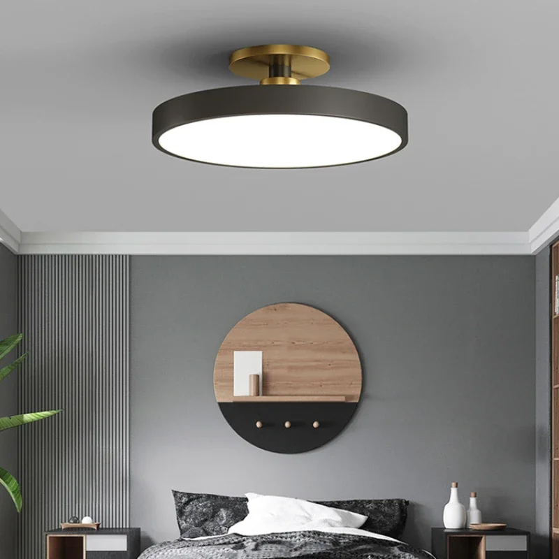Nordic Light Luxury Restaurant Bedroom Study LED Light Simple Modern Atmosphere Personality Creative Design Circle light fixture