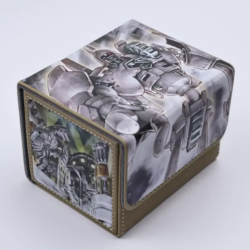 Yu-Gi-Oh เคสการ์ด Golem Gear Town แบบโบราณกล่องเก็บการ์ดสะสมพกพาได้ DIY อนิเมะแอคชั่นของเล่นฟิกเกอร์ของขวัญสำหรับเพื่อน