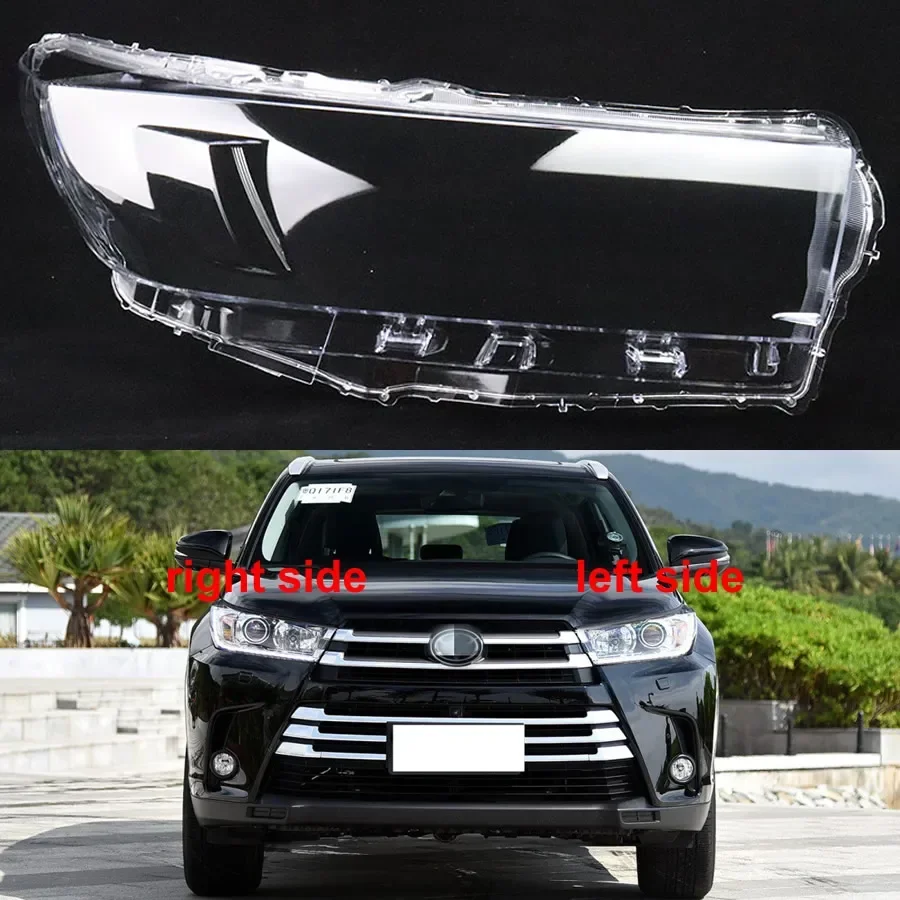 

For Toyota Highlander 2018 2019 Car Accessories Headlight Cover Shade Headlamp Shell Transparent Lampshade Lens Plexiglass