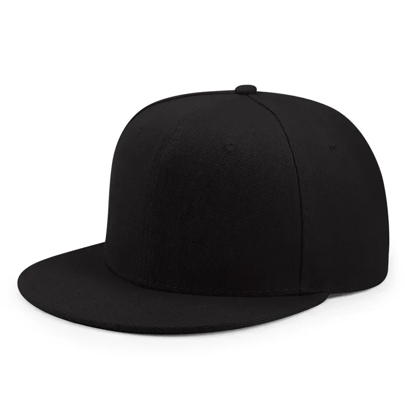 1pcs Flat edge hat logo solid color hip hop hat male hip hop hat embroidery advertising travel hat baseball hat