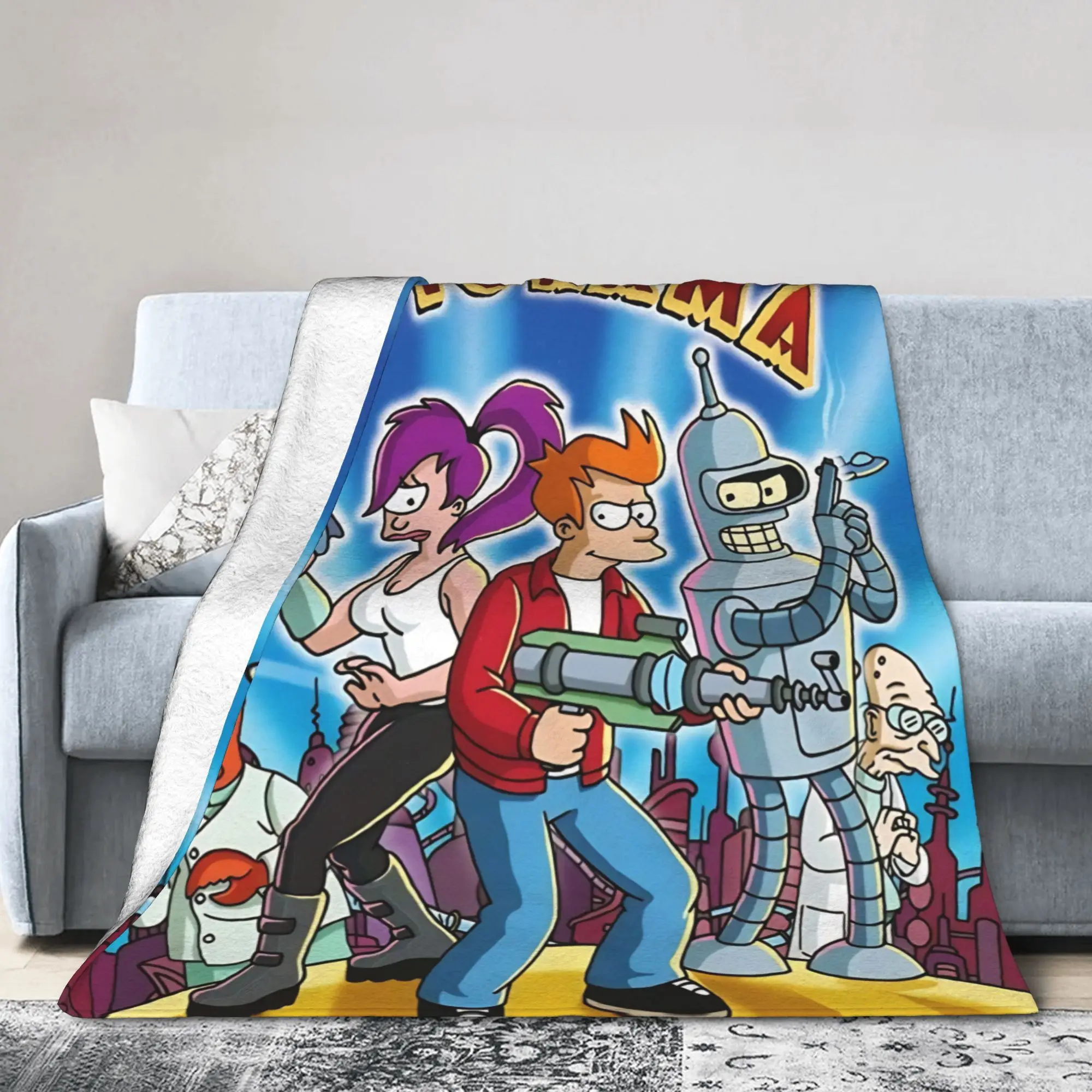 

Футуральные одеяла с героями мультфильмов и комиксов, флисовые уютные мягкие пледы для диванов, покрывала