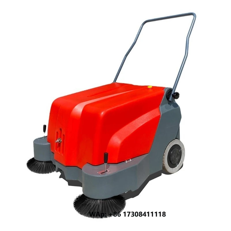 CleanHorse Durable Using Hand Push Type Leaf Collecting Lawn Electric Floor Sweeper Machine for Shop School Station