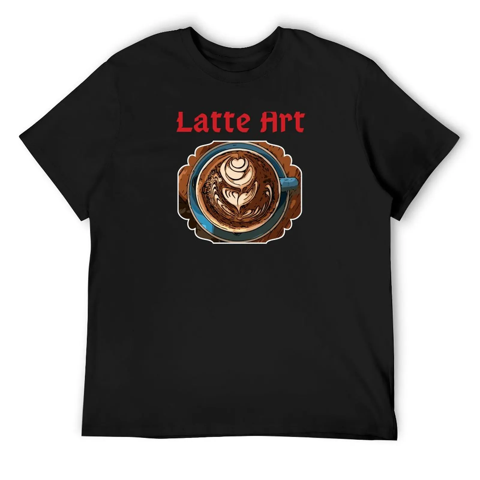 

Coffee Latte Art T-Shirt shirts graphic street wear Man t-shirt oversizeds mens vintage t shirts