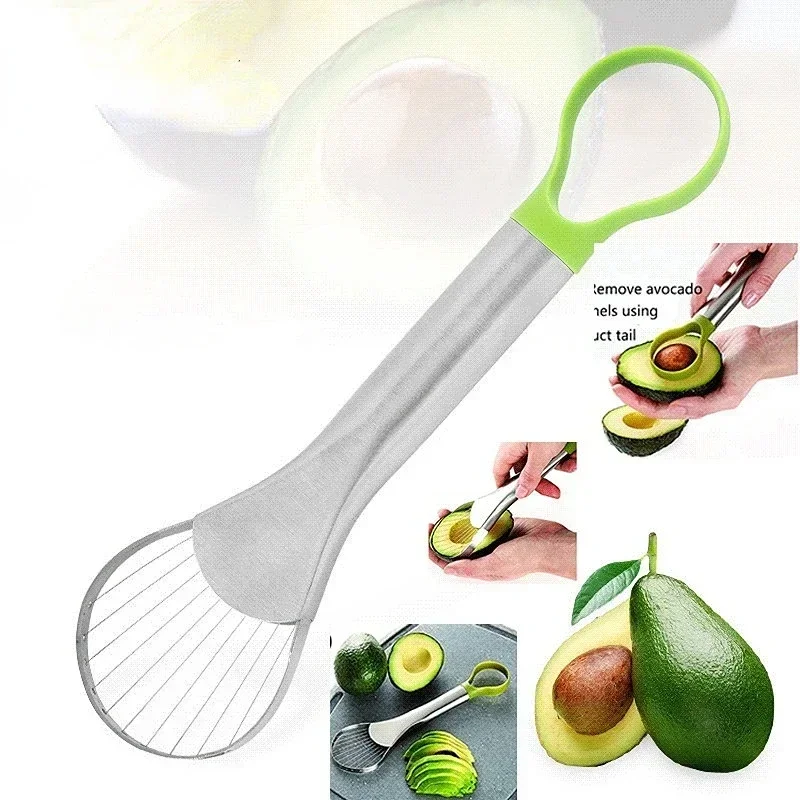 

Stainless Steel Avocado Cutter Slicer Peeler Knife Pitaya Kiwi Slicer Peeler Kitchen Gadget Accessorie Fruit Vegetable Tools