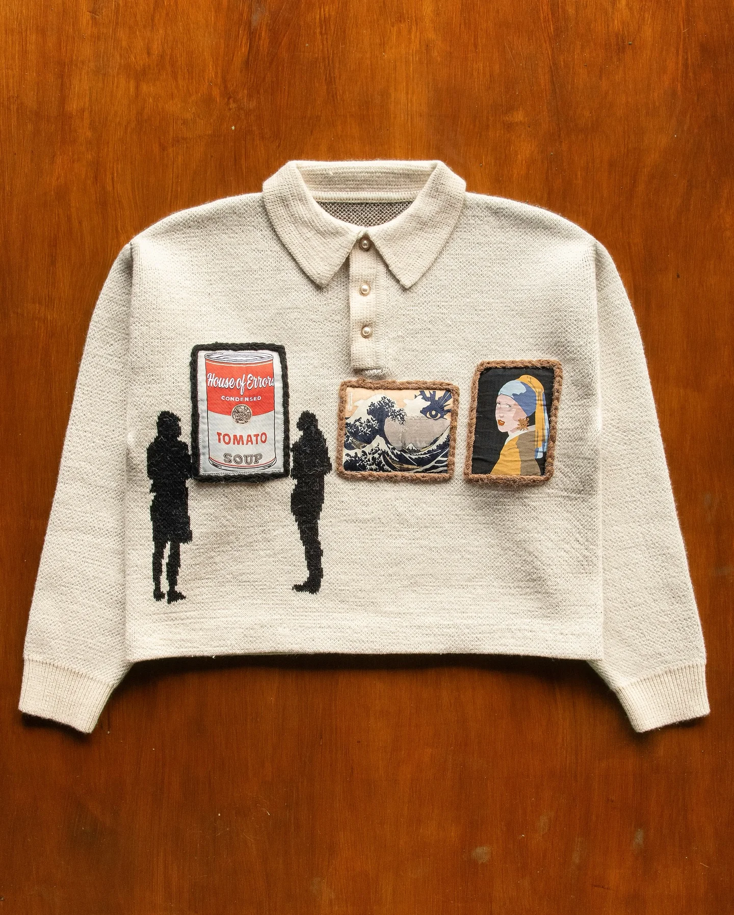 رجل جودة عالية محبوك معرض سترة فضفاضة طويلة الأكمام المرقعة قمصان بولو البلوز بلون الاتجاه الرجال الشارع الشهير