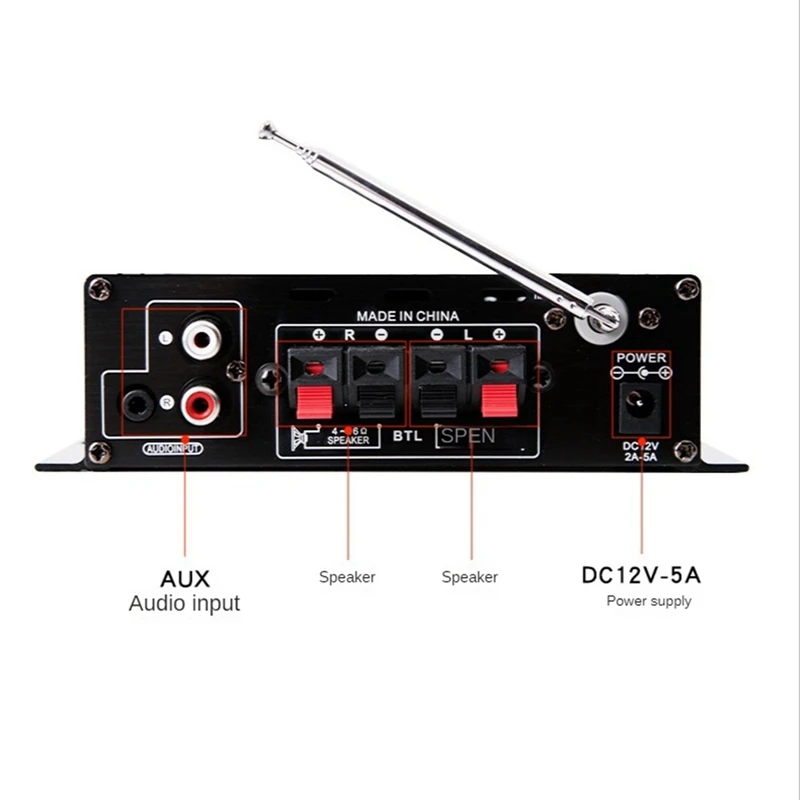 HFES AK380 Hifi Audio Home เครื่องขยายเสียงดิจิตอลเครื่องเสียงรถยนต์ Bass Power Bluetooth เครื่องขยายเสียง FM USB SD วิทยุลําโพงซับวูฟเฟอร์