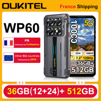 OUKITEL Rugged Phone WP60 5G 36GB(12+24) RAM 512GB ROM MTK 7025  7.2” HD+ 120Hz Display Smartphone 10000mAh 108MP Android 15 NFC
