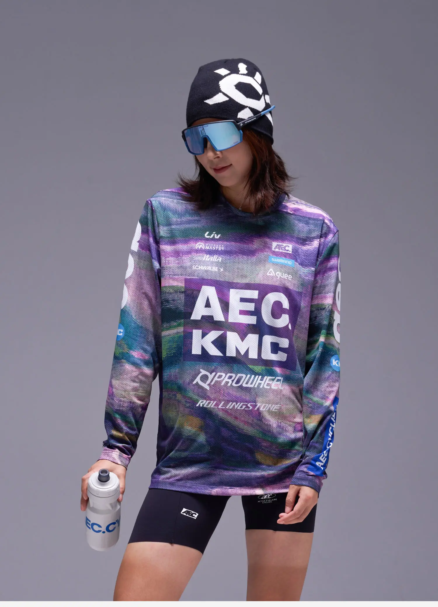 AEC.CYCLIST Damen Herren Radsporttrikot Unisex Oversized Fahrrad-T-Shirts Atmungsaktiv Schnelltrocknend Fahrrad-T-Shirts KMC Team Radsport-T-Shirt 3XL – Detail 12