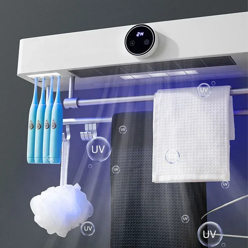 intelligent bathroom shelf electric toothbrush towel hanger dryer bathroom towel dryer