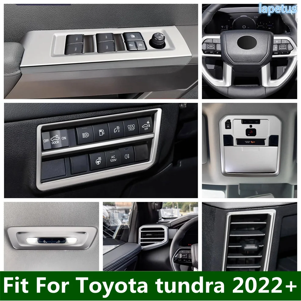 

Window Lift Button Electronic Handbrake Reading Light Lamp Air Conditioner AC Outlet Cover Trim For Toyota Tundra 2022 - 2025