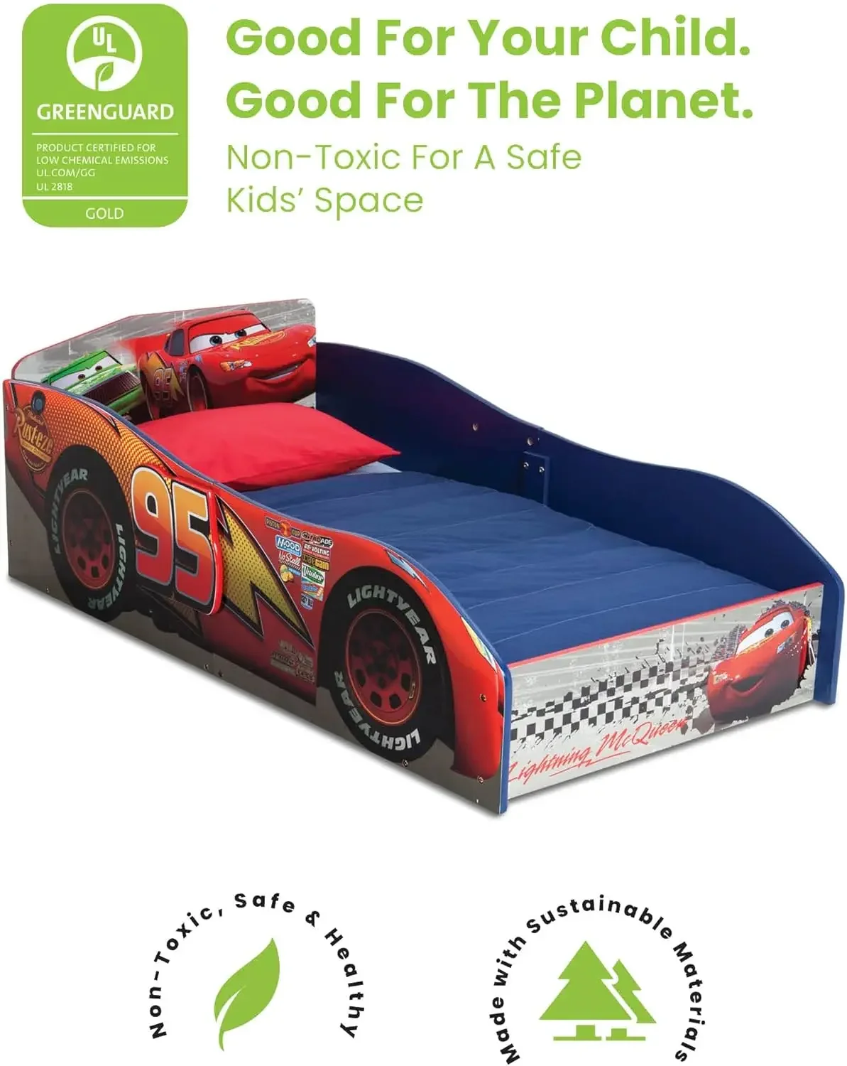 Children Disney/Pixar Cars Wood Toddler Bed