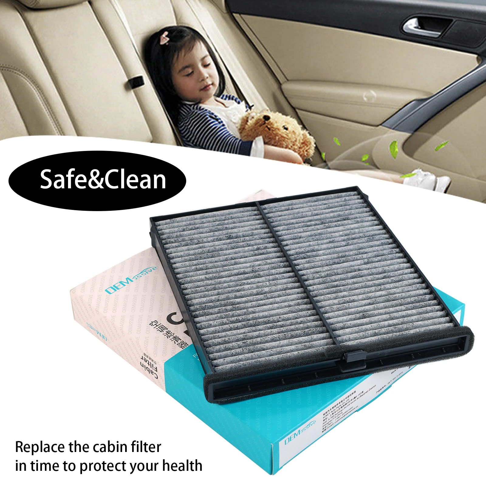 Car Pollen Cabin Air Filter KD45-61-J6X For Mazda 3 BM BN 6 GJ GL CX-5 CX5 KE KF M3 M6 2013-2017 2018 2019 2020 2021 2022 2023