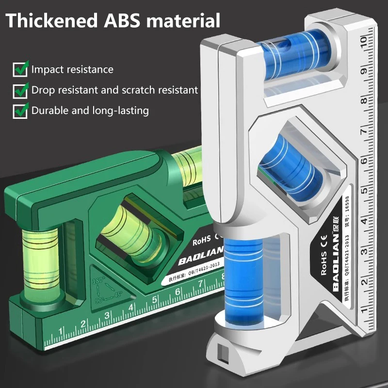 Mini Level Gauge High-precision Horizontal Vertical Measure Metric Ruler Protractor Home Portable Magnetic Pocket Level Gauge