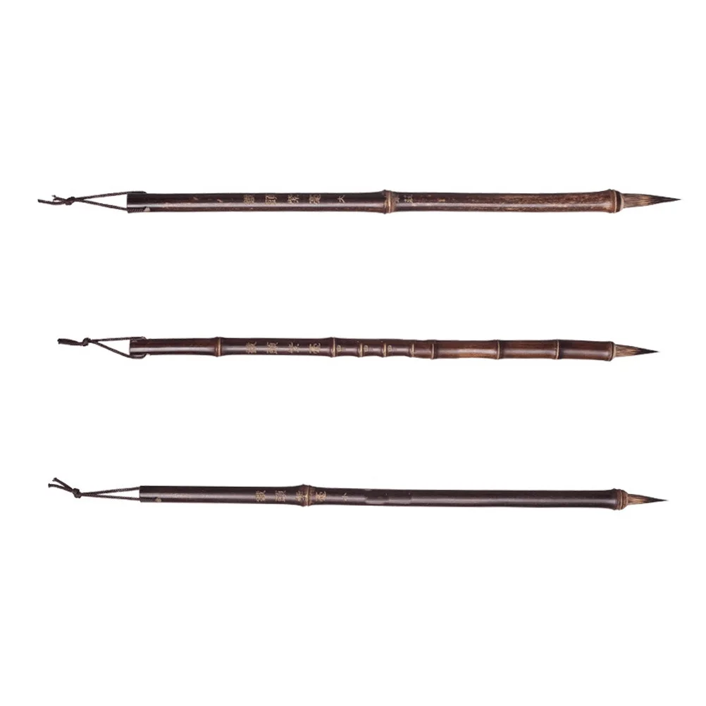 3 قطعة مجموعة الخط الخيزران فرشاة الكتابة التقليدية لممارسة الرسم اللوحة الخط الصيني القلم الفن القرطاسية #5