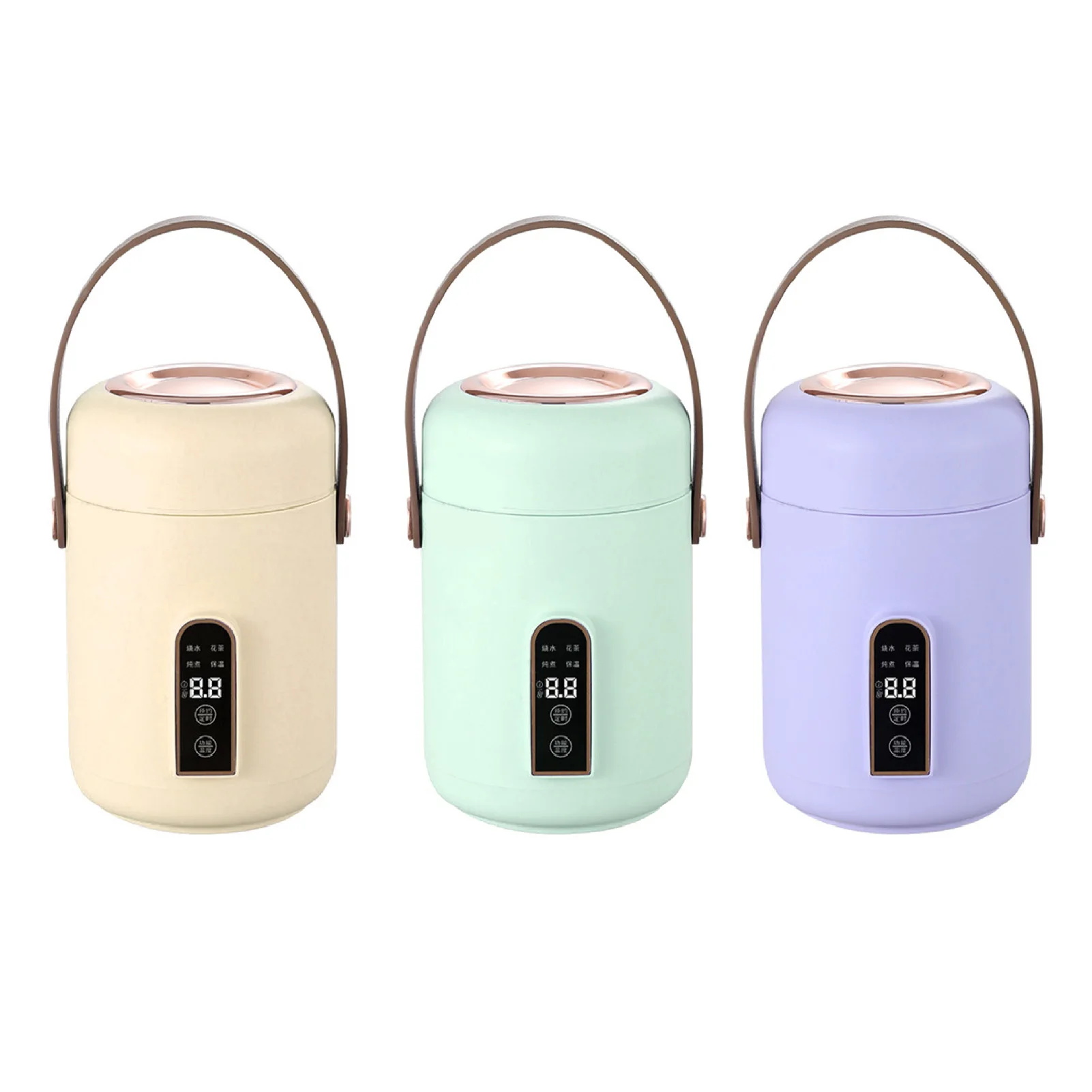 미니 밥솥 효율적인 가열 절연 휴대용 다기능 수프 죽 스튜 냄비 가정용 사무실 기숙사용 AU 플러그 220V
