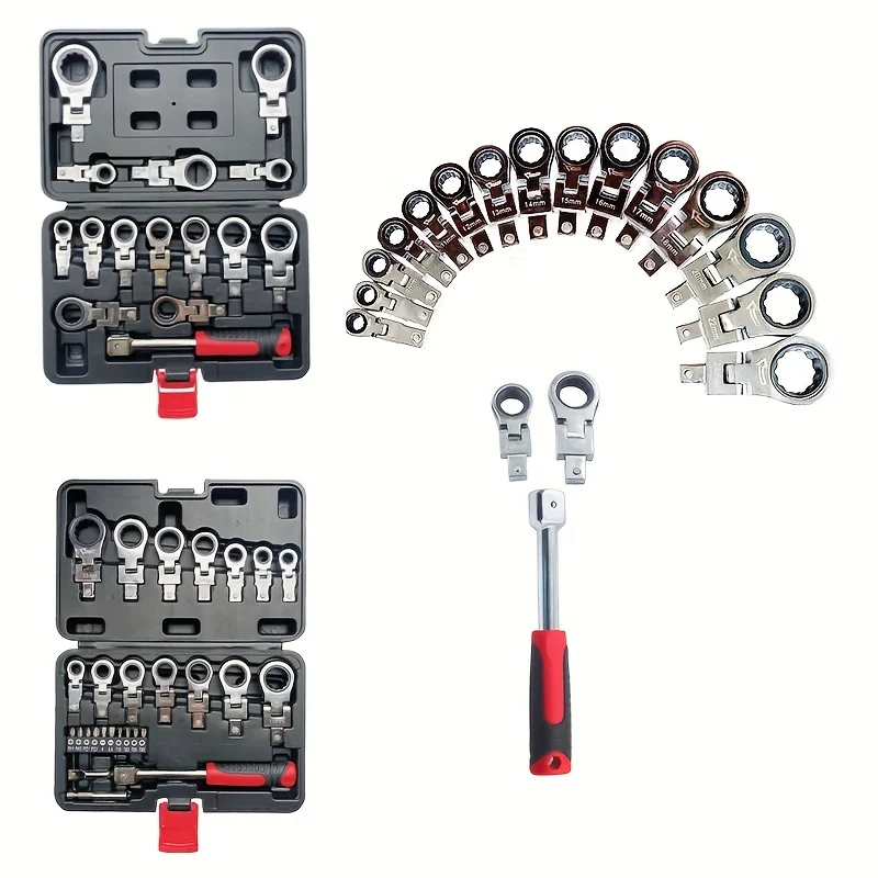 8/15/27pcs/Set Ratchet Wrench Combination Complete Key Screwdriver Car Motorcycle Hand Tools