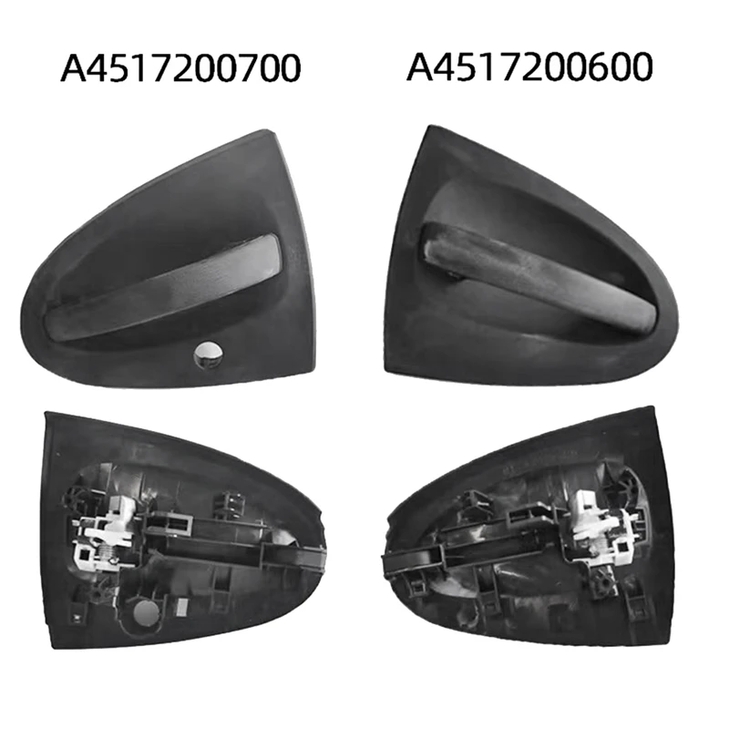 1Pair Outside Door Handle Lock Cover Parts A4517200700 A4517200600 For Mercedes-Benz Smart Fortwo 451 2009-2015 Puller Caps