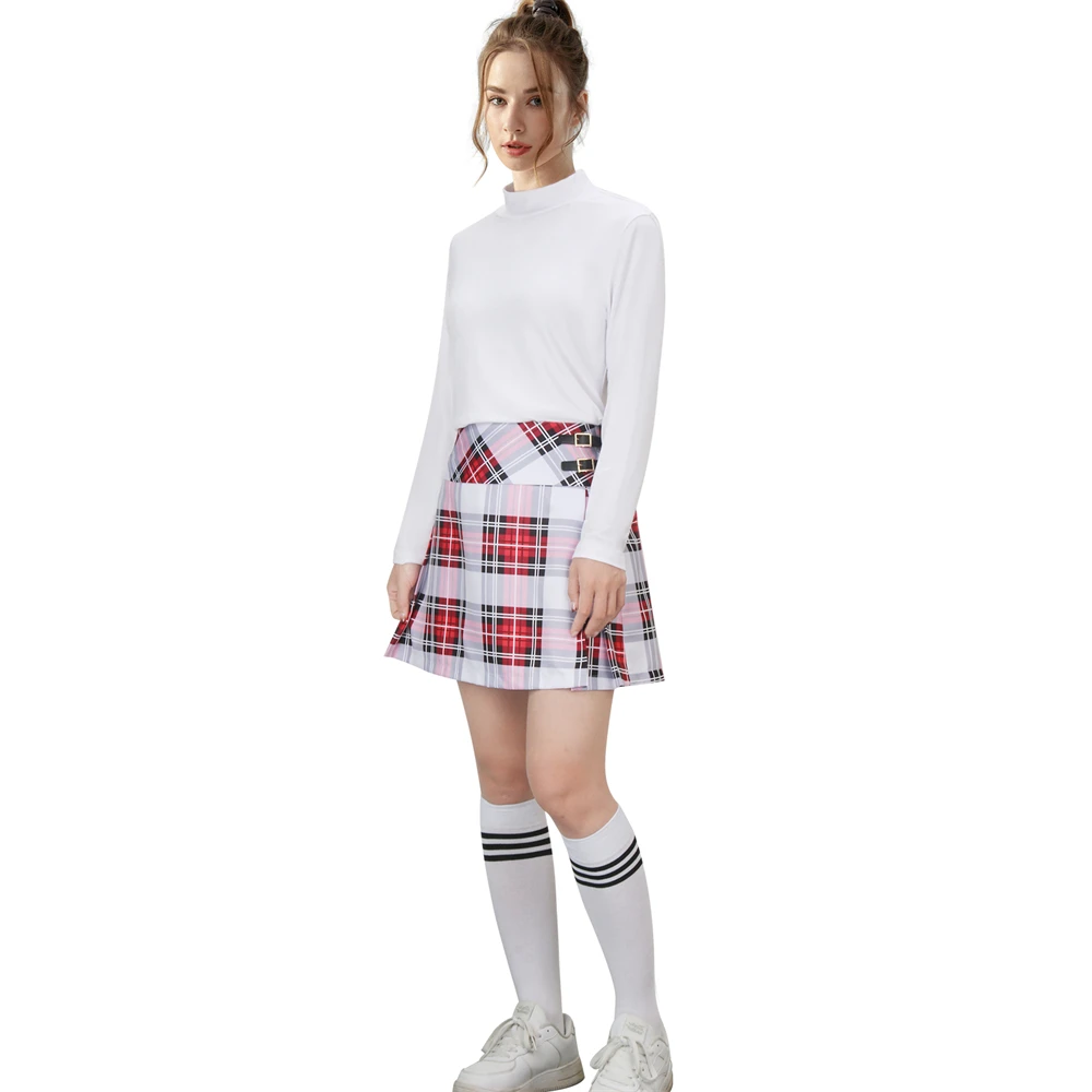 Friends Rachel Costume Long Sleeved Shirt Plaid Skirt Socks 90s Retro Style Outfit for Women