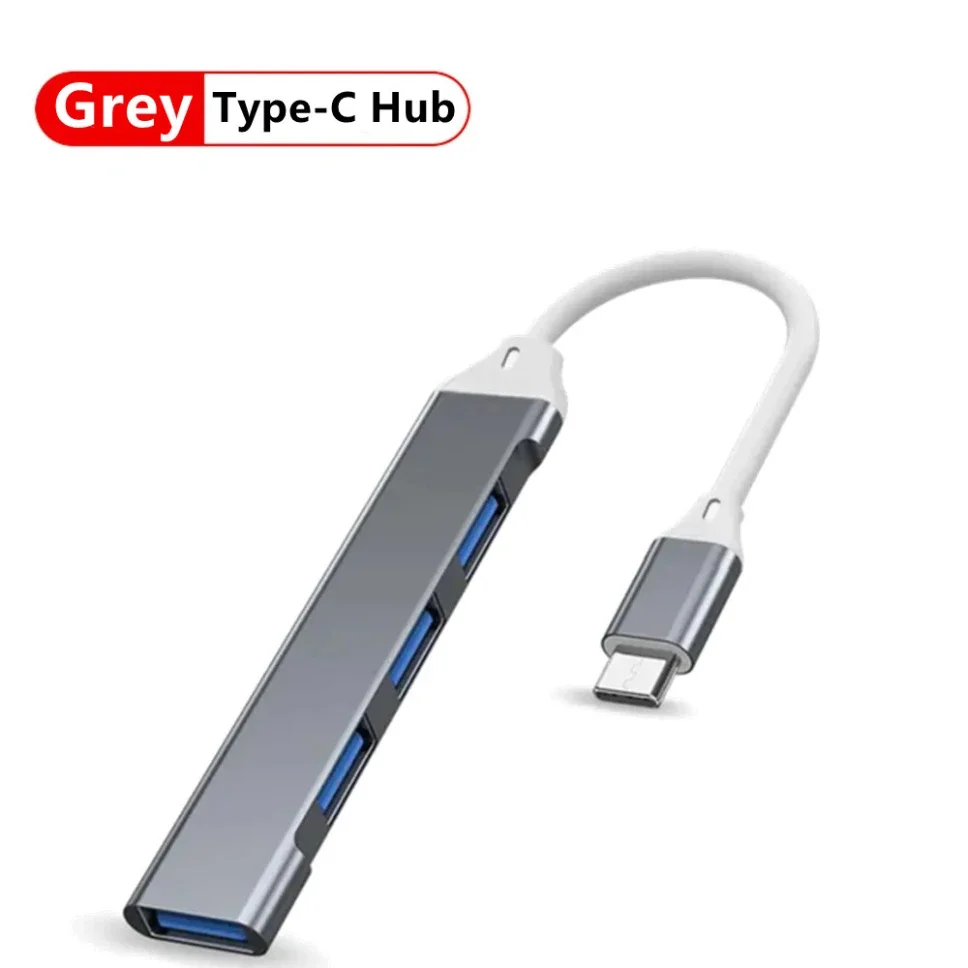 

Usb-хаб Type C 3,0 HUB Splitter 4 Port 3,0/2,0, высокоскоростная док-станция для передачи данных, аксессуары для ПК и ноутбуков