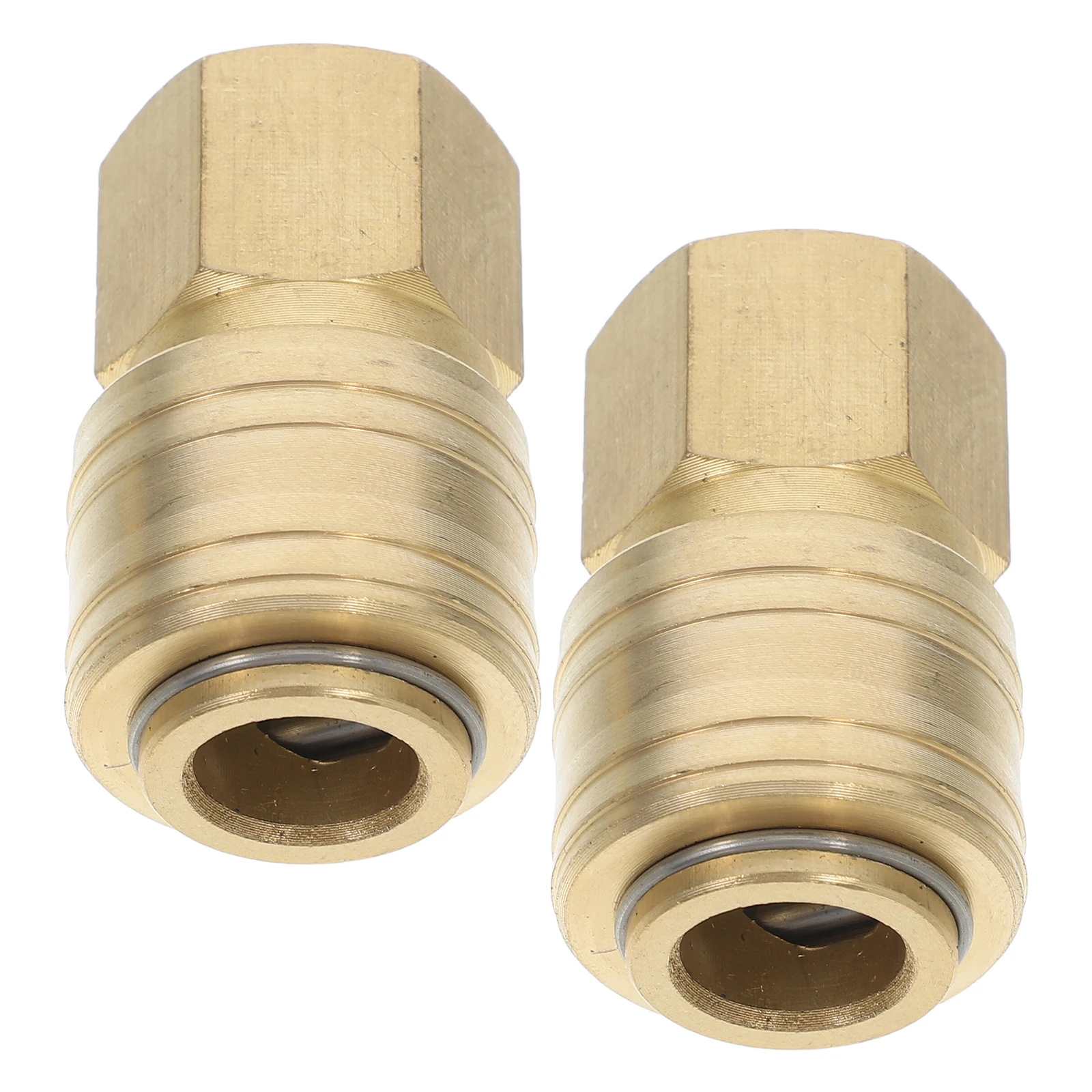 2pcs Brass Connector 1 4BSP External Thread Air Fittings Quick Coupler Compressor Hose Gas Connector Propane Fittings Swivel