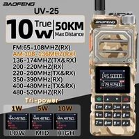 Baofeng UV-25 Walkie Talkie Air Band Long Range UHF VHF AM Wireless Copy Frequency 999CH  NOAA Type-C Charger Ham Two Way Radio