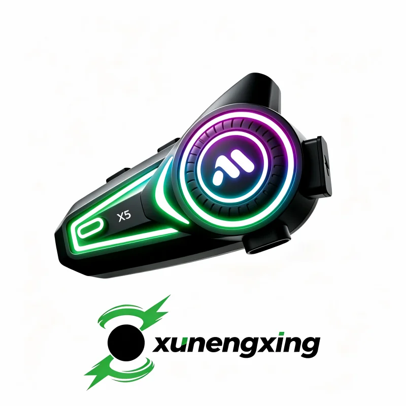 X5 Waterproof Noise Reduction Motorcycle Helmet Bluetooth Headset 2 Riders Wireless Riding Intercom FM 1000M Intercom Distance