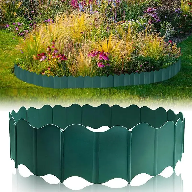 Garden Edging Border Flexible Decorative Outdoor Fencing Garden Border Green Panel Decor Flower Bed Barrier Protective Scenic