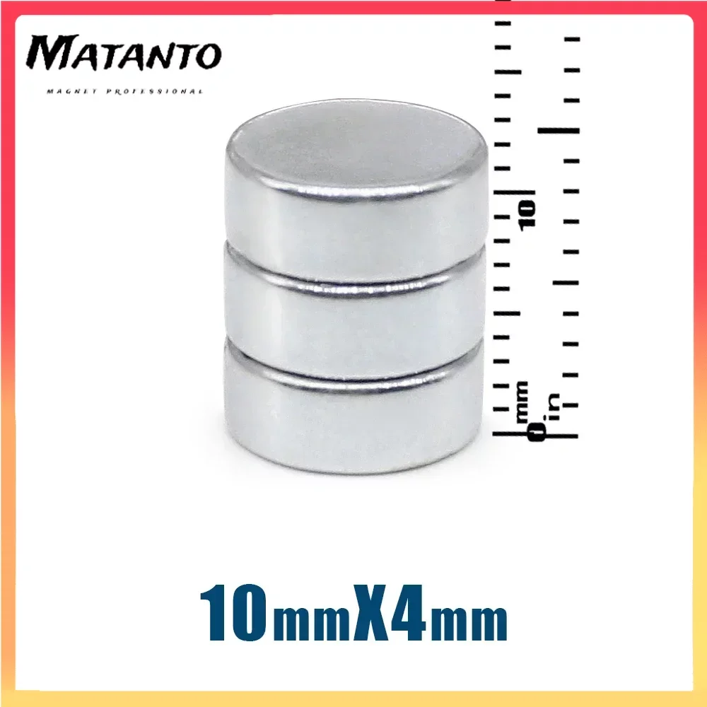 10/20/50PCS 10x4mm Small Round Neodymium Magnet Super Strong Fridge Magnets 10*4mm Permanent Powerful Fishing Magnet