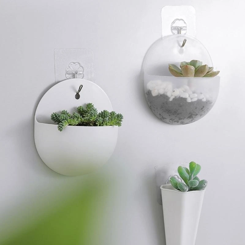  Wall-Mounted Hydroponics Flower Pot Small Household Gardening Bonsai Accessories