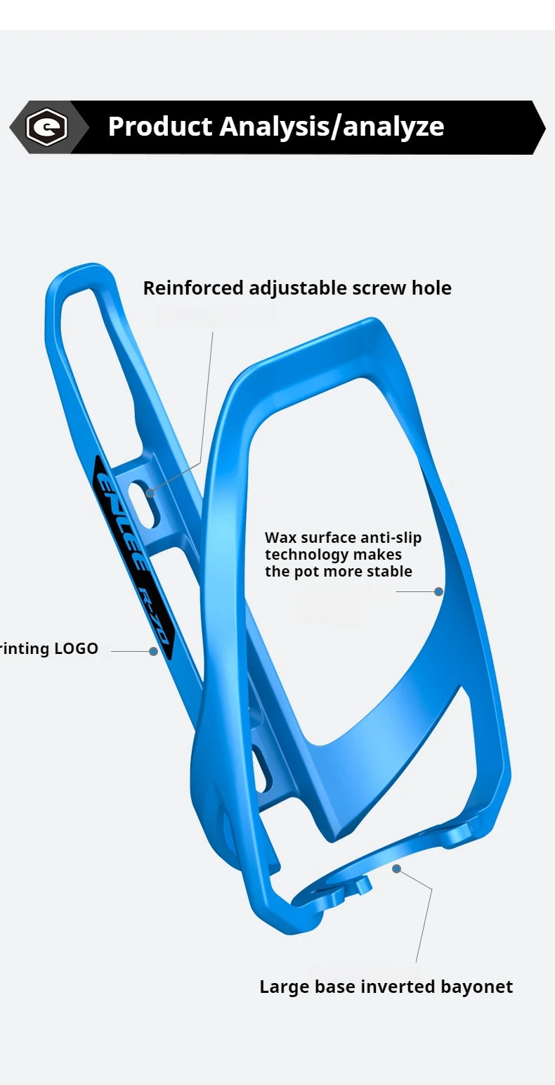 ENLEE Fahrrad Wasser Flasche Käfig Leichte MTB Mountainbike Flasche Halter Buchse Ultraleicht Für Rennrad Zubehör – Detail 5