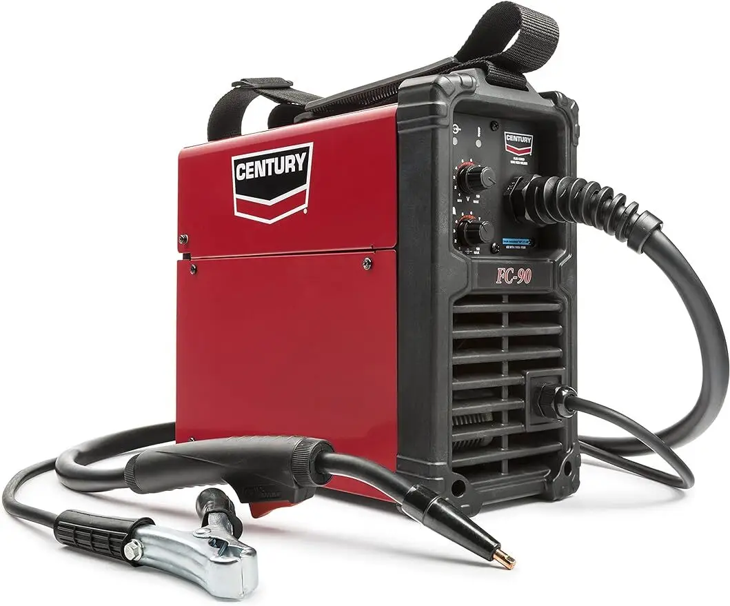 FC90 Flux Core Wire Feed Welder and Gun, 90 Amp, 120V, Inverter Power Source for Easy Operation, Portable