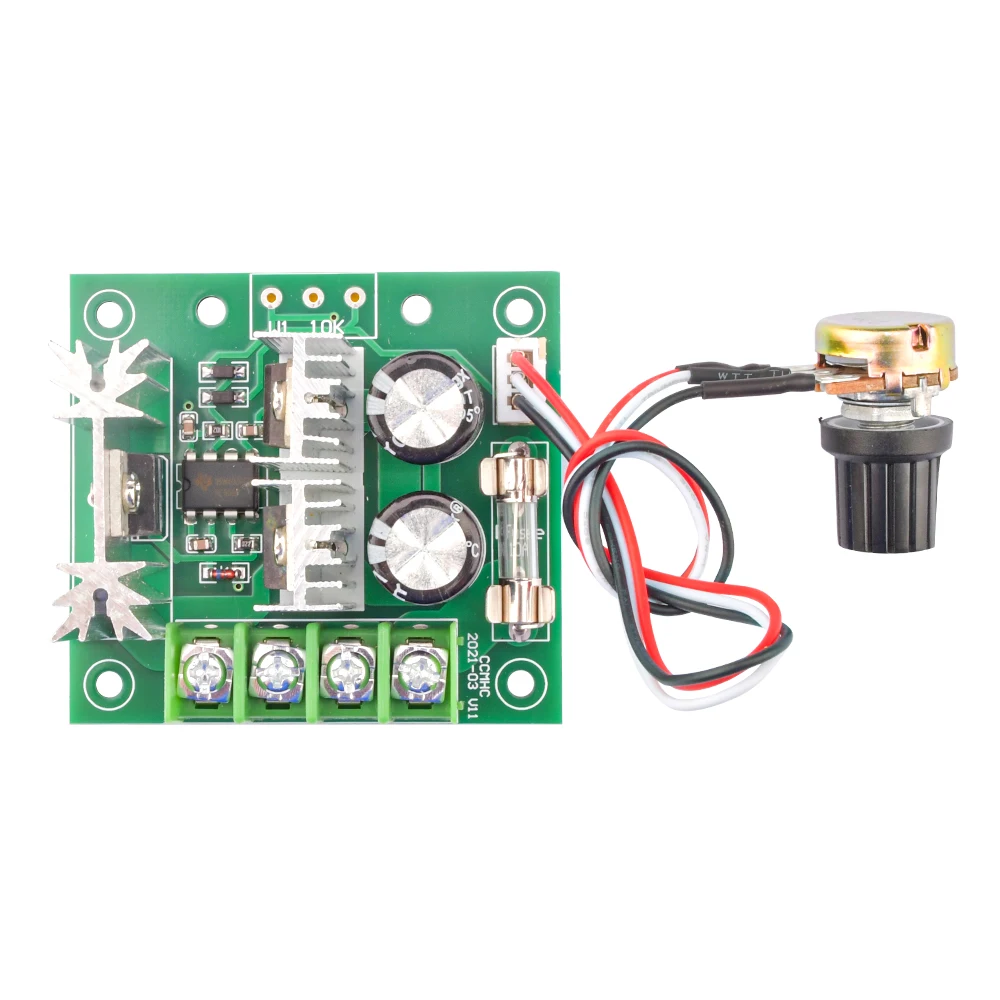 DC 12V-40V 12V 24V 36V 10A 400W Einstellbarer DC-Motor-Drehzahlregler PWM-Controller mit Drehpotentiometer-Schalter 100K Ohm – Detail 4