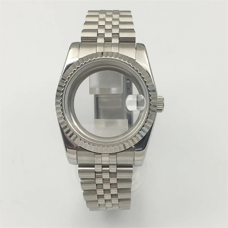 

Корпус часов в стиле DJ 36 мм/39 мм, сапфировое стекло, нержавеющая сталь, водонепроницаемый, подходит для NH34NH35NH36 Miyota DGETA 2824 PT5000 ST2130, механизм