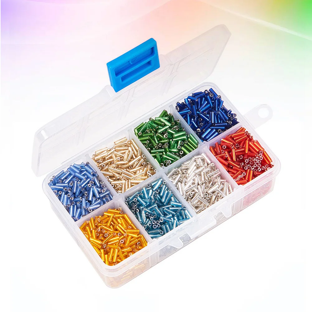 

1 Box Colorful Pastel-Coated Trumpet For Diy Jewelry Making Crafts Accessories Mixed Colors In Plastic Organizer Box For Diy