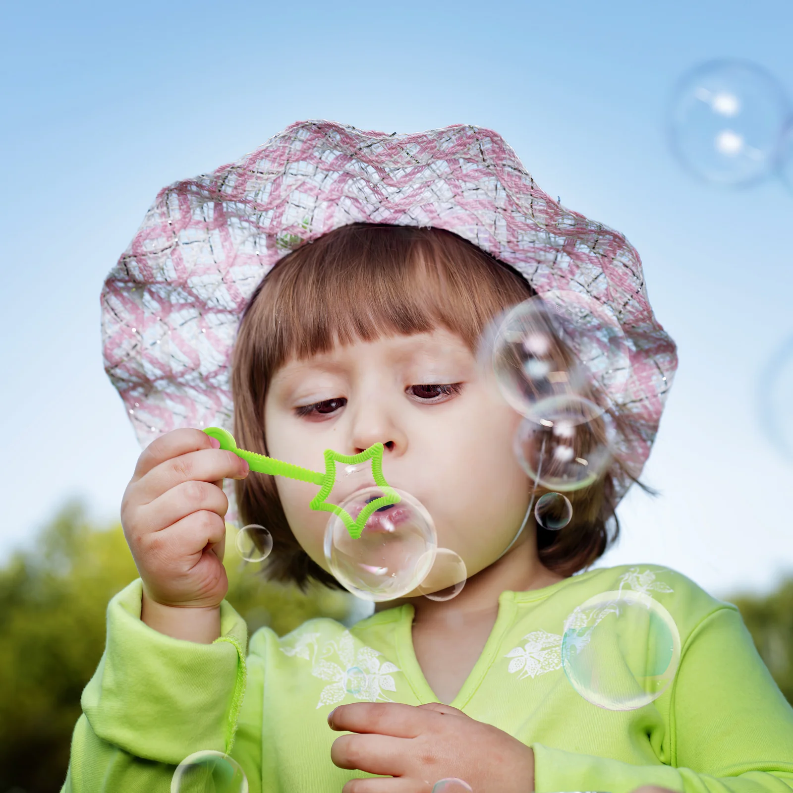 Bubble Wands with Tray Toy Toys for Girls Tools Plate Blowing Soap Gumballs