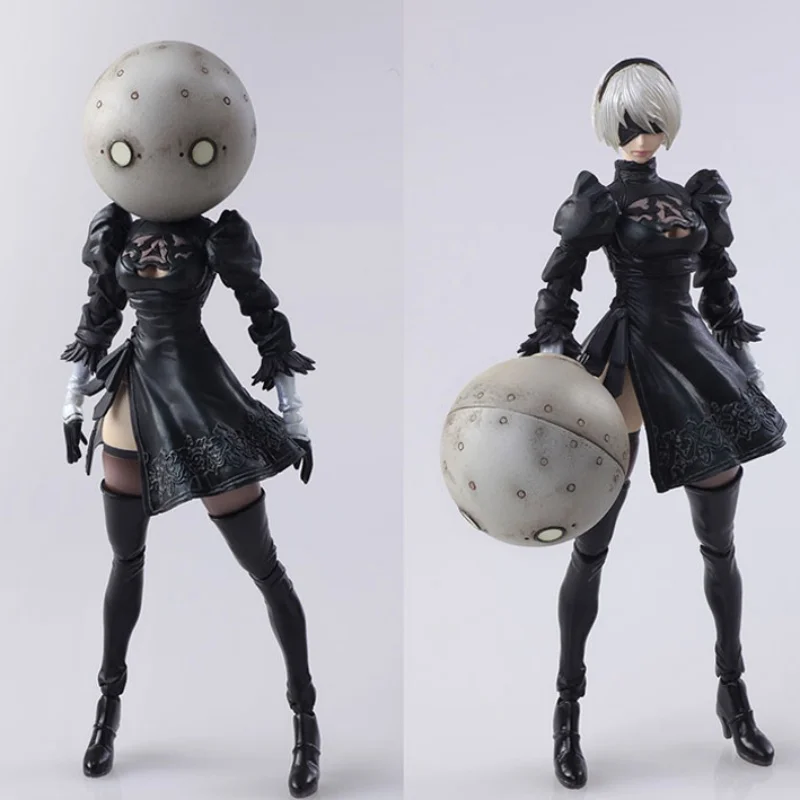 17cm 니어 애니메이션 피규어 9S 2B 스탠딩 액션 피규어 9S 2B 피규어 인형 PVC 모델 장난감 성인 컬렉션 스태츄 선물