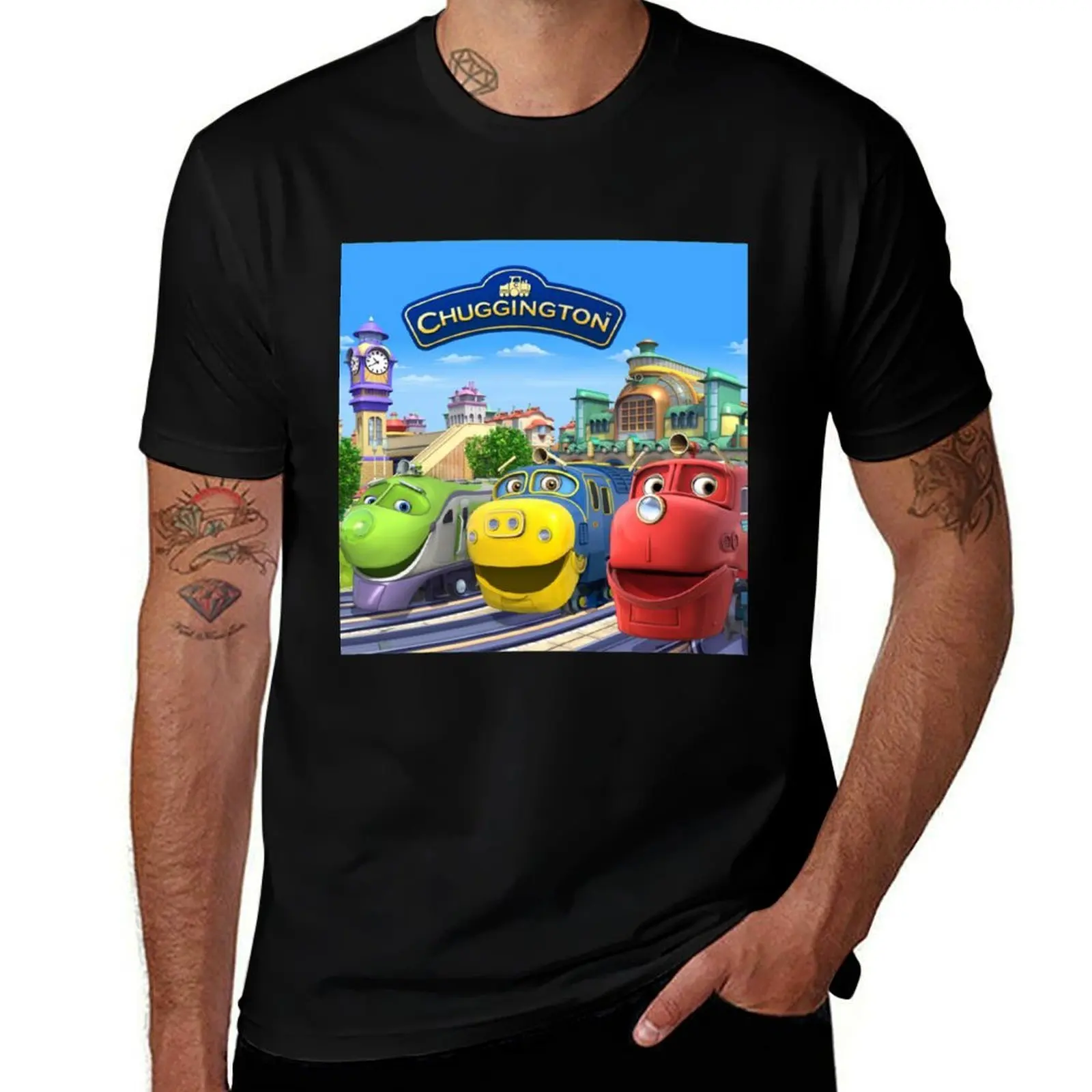 Chuggington Background T-Shirt Festival Party Tee Top