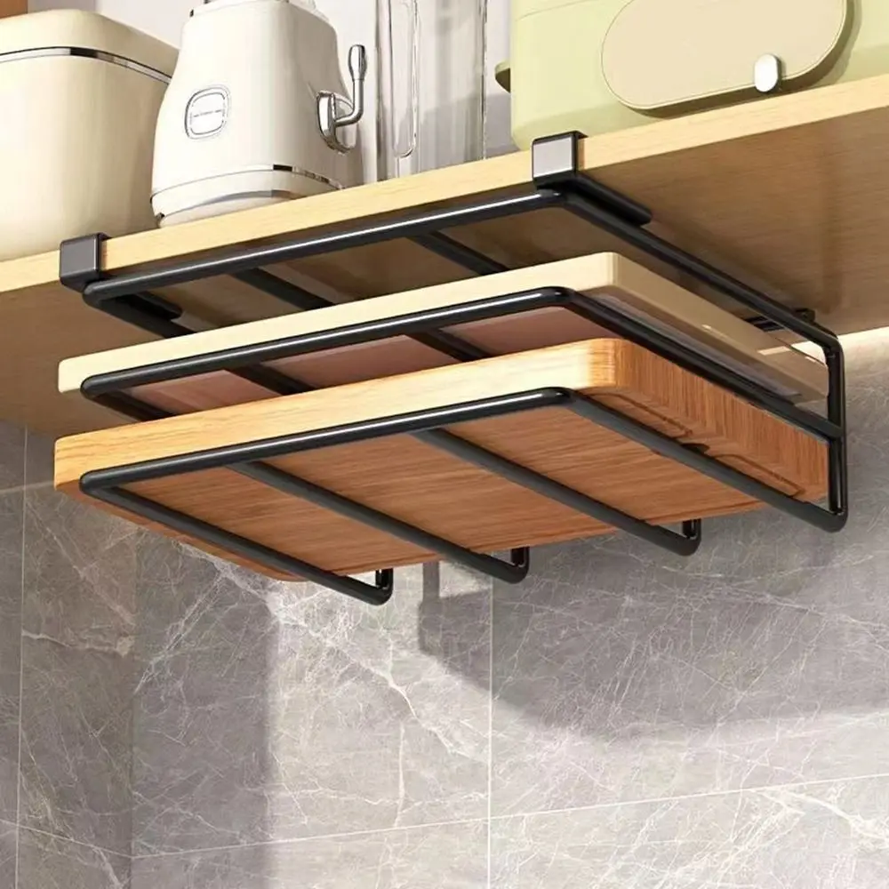 

Sainless Steel Cutting Board Pot Cover Holder High Load-bearing Large Capacity Under Cabinet Storage Rack Space Saving