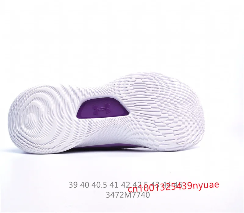 UNDER ARMOUR Curry 4 UA Andrma Curry 4th Generation Men\'s Cultural Basketball Shoes Training Shoes Lightweight Purple Black