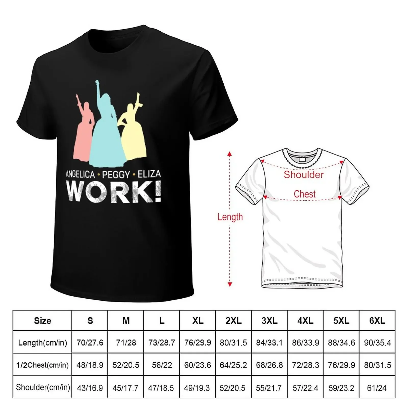 Angelica Eliza And Peggy WorkSchuyler  T-Shirt summer clothes blacks t shirt men