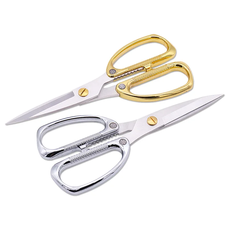 office zinc alloy handle multipurpose stainless steel ribbon-cutting household scissors