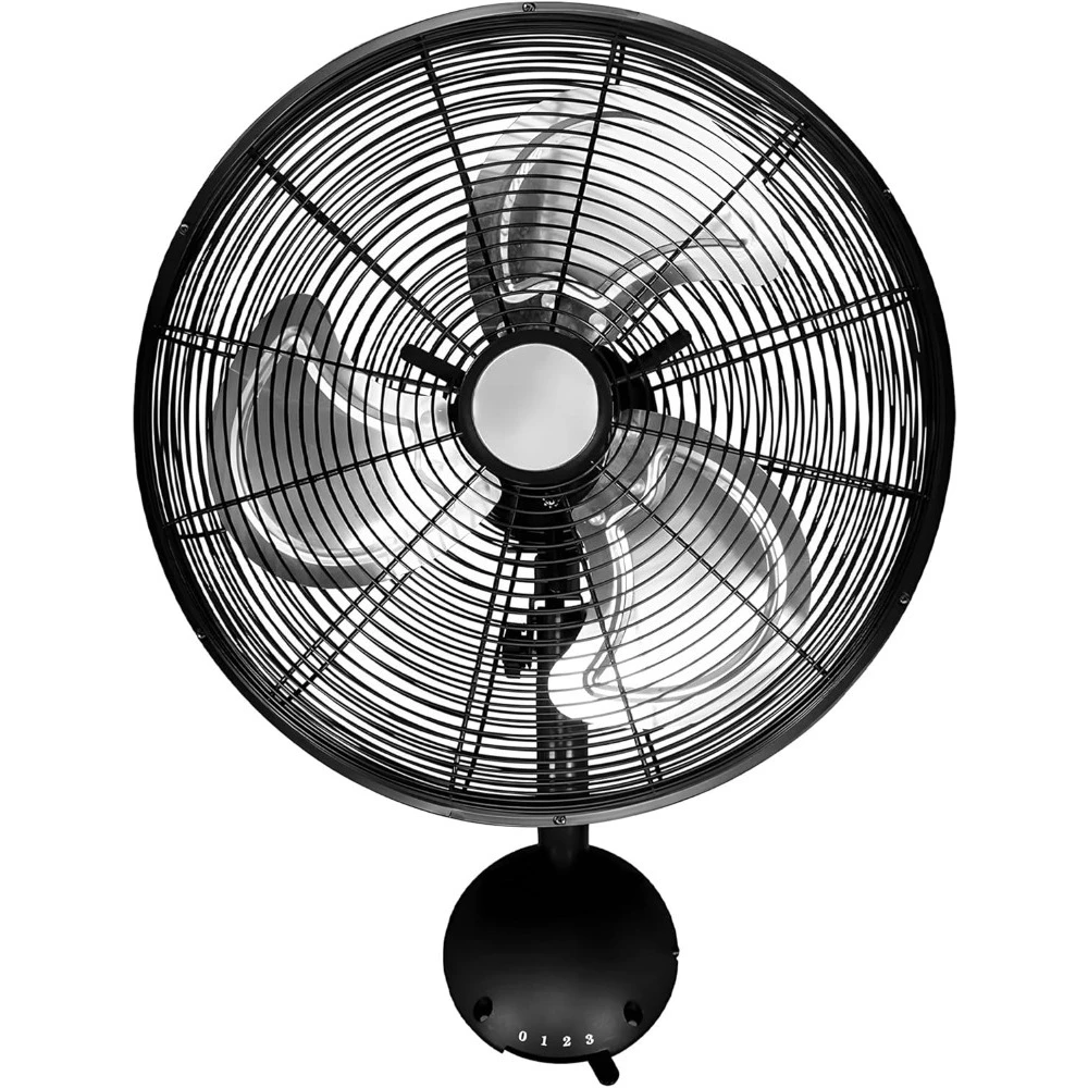 

Pro High Velocity Oscillating Metal Wall Mount Fan w/ 3 Speeds, Corded Electric Air Cooling Unit w/Powerful Airflow for Home