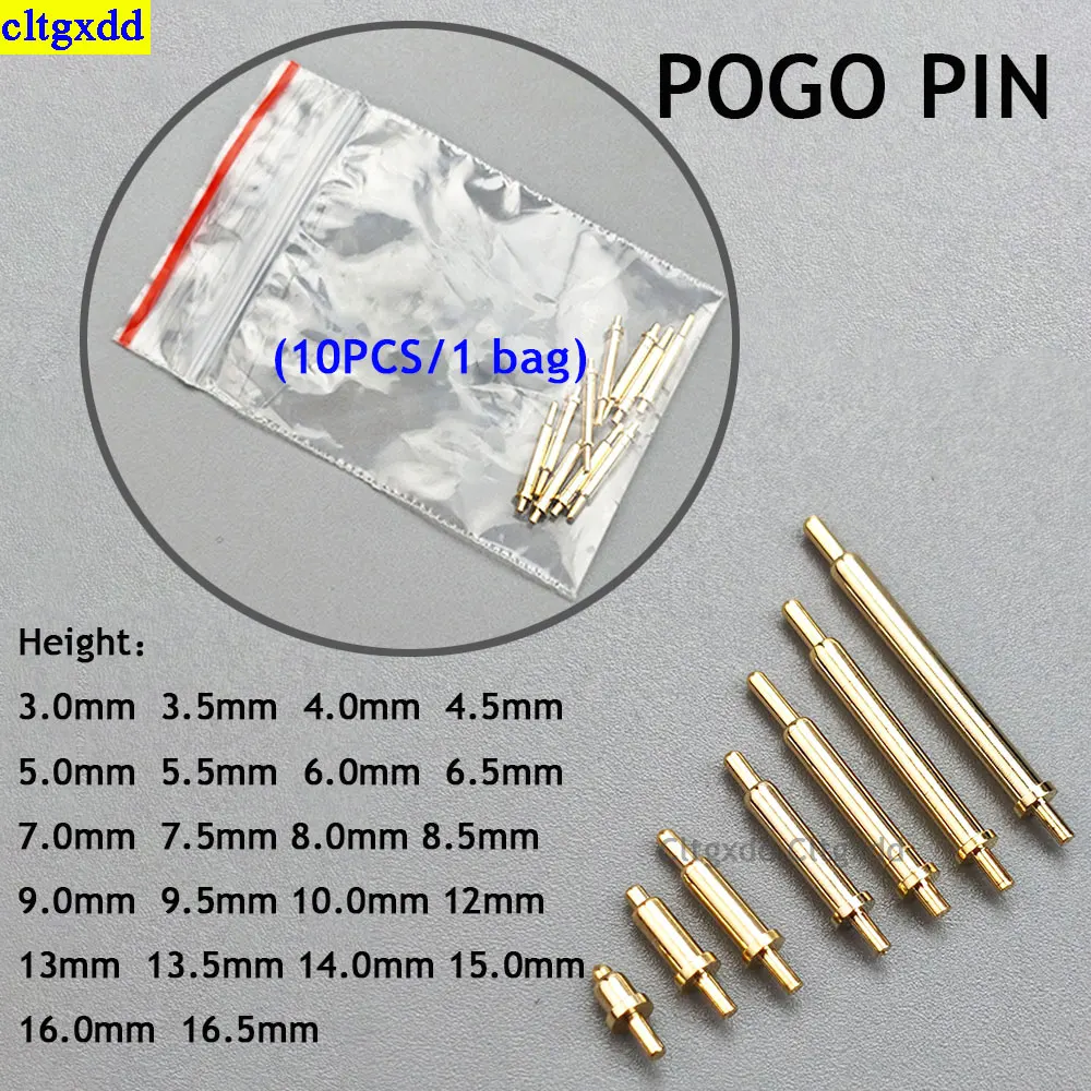 Cltgxdd 10Piece/bag Pogopin connector power spring loading contact SMD pin PCB 3 4 6 7 8 9 10 12 14 15 16mm test spring probe