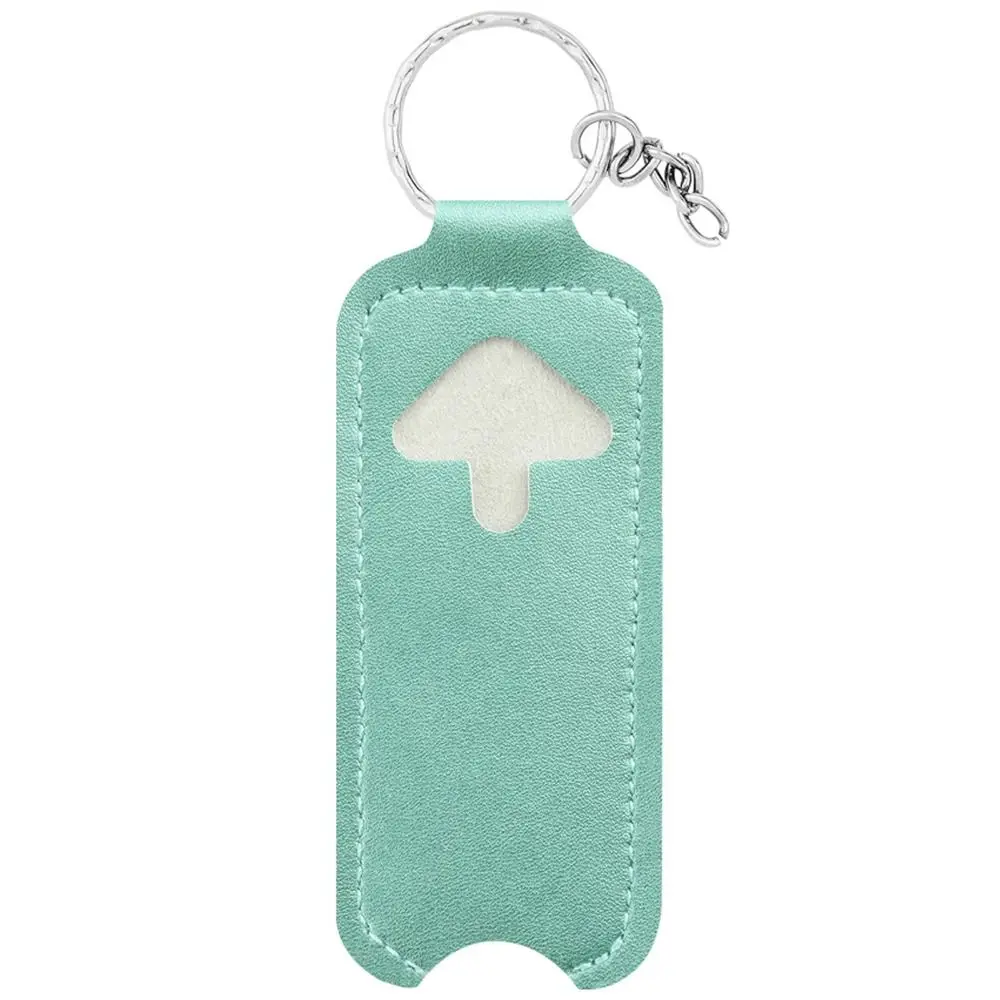 Cosmetic Bag Keychain Lipstick Bag Portable Mini Lip Gloss Bag Fashion PU Leather Lip Balm Holder Women