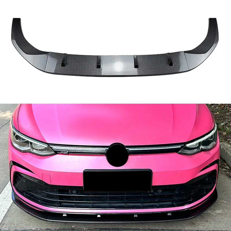 

Front Bumper Lip Spoiler For Volkswagen Golf 8 MK8 GTD GTE GTI Rline 2020-2023 Front Bumper Protector Lower Blade Splitter