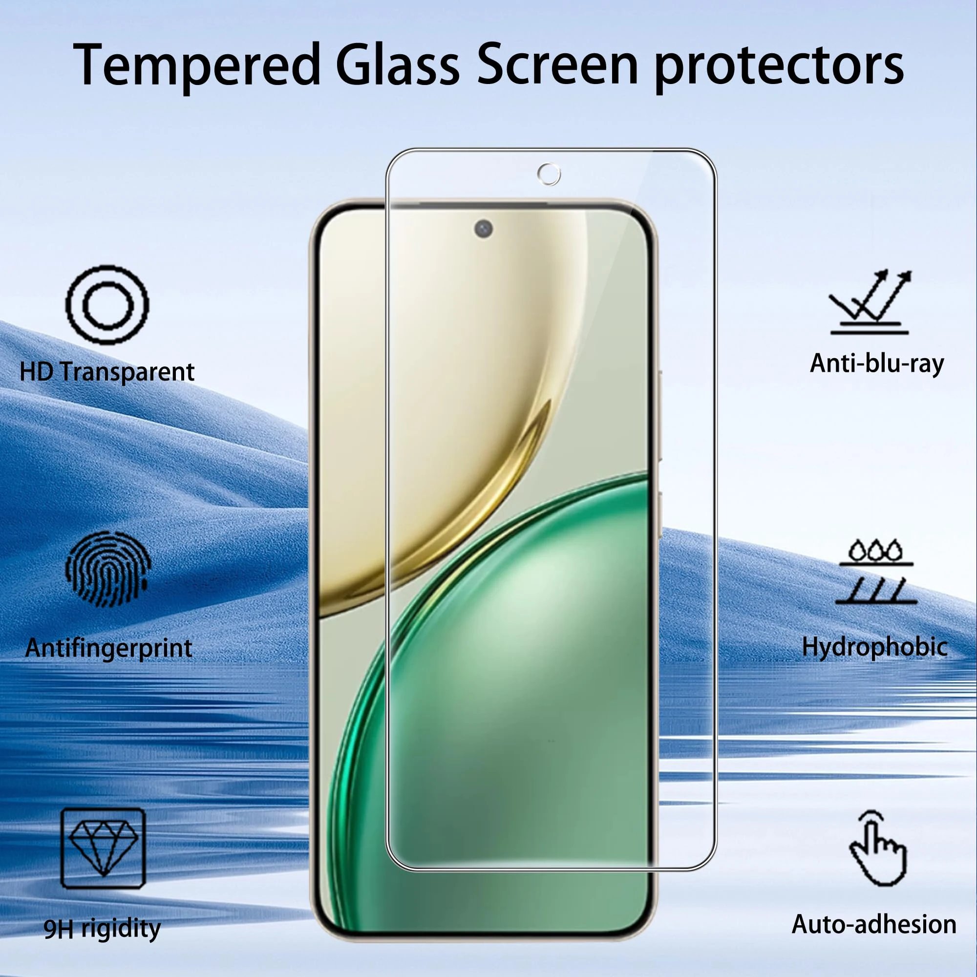 Screen Protector For Honor X9d 6.79 inch Tempered Glass HD 9H Transparent Clear Anti Scratch Case Friendly