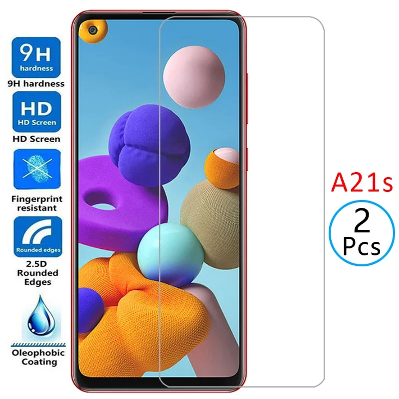 2pcs for Ww Tempered Glass for Samsung A21s Protective Glass Screen Protector on Galaxy a 21s A21 S Fi