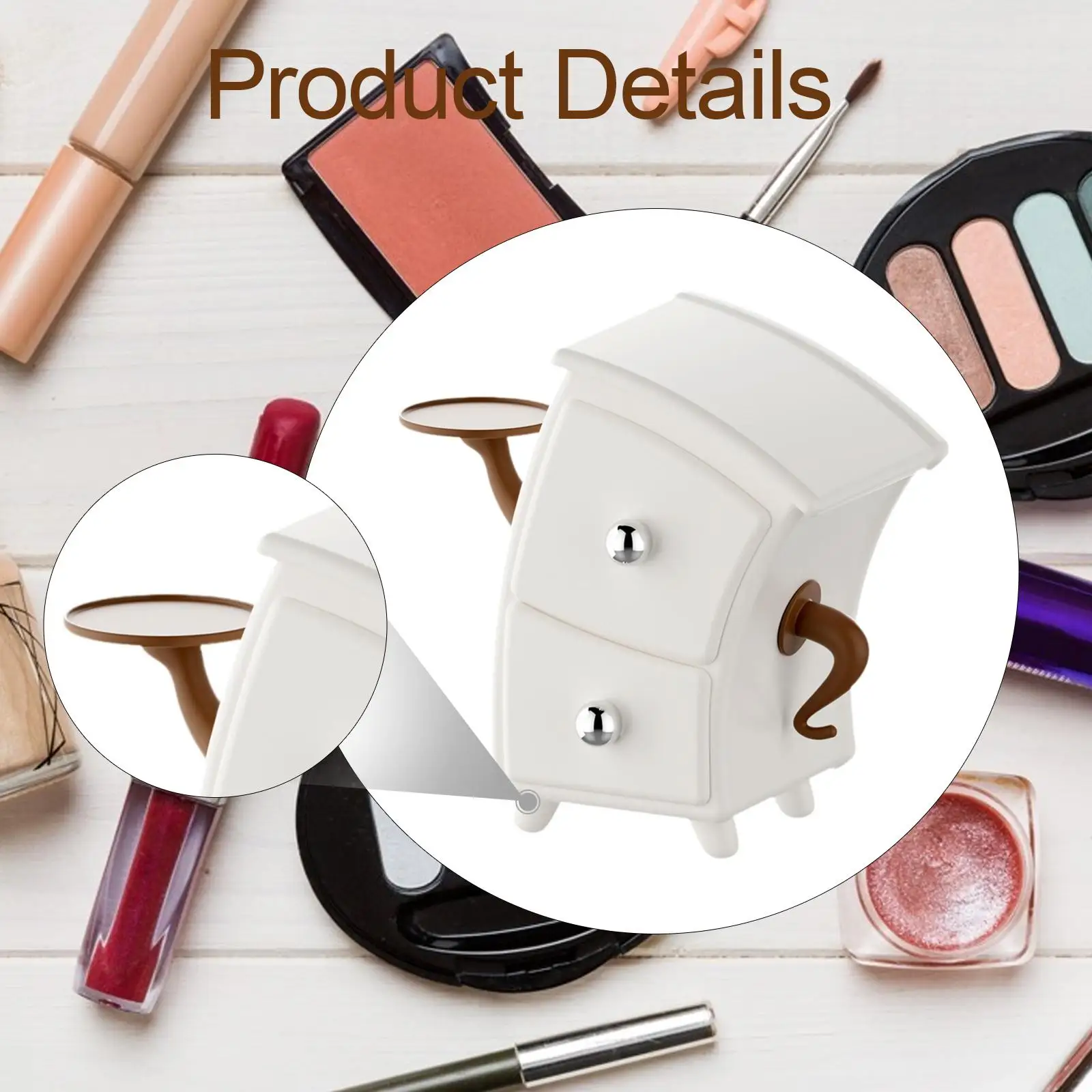 منظم منتفخ مستحضرات التجميل، درج منظم مستحضرات التجميل، صندوق تخزين المجوهرات ذو الشكل الفريد، صندوق مكياج للمشبك